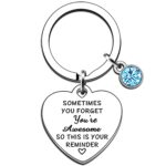 Inspirational Gifts for Women Encouragement Keyring Gifts for Family Friend Her BFF Thank You Appreciation Gifts for Colleague Coworker Boss Teacher-Sometimes You Forget You Are Awesome Gifts