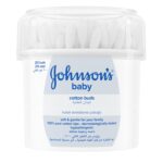 Johnson's Baby Cotton Buds (1 x Pack of 200) Soft & Gentle Ear Buds for Delicate Skin, Made of 100% Pure Cotton and Paper Sticks, Plastic-Free to Clean Delicate Areas, around Eyes and Outer Ear