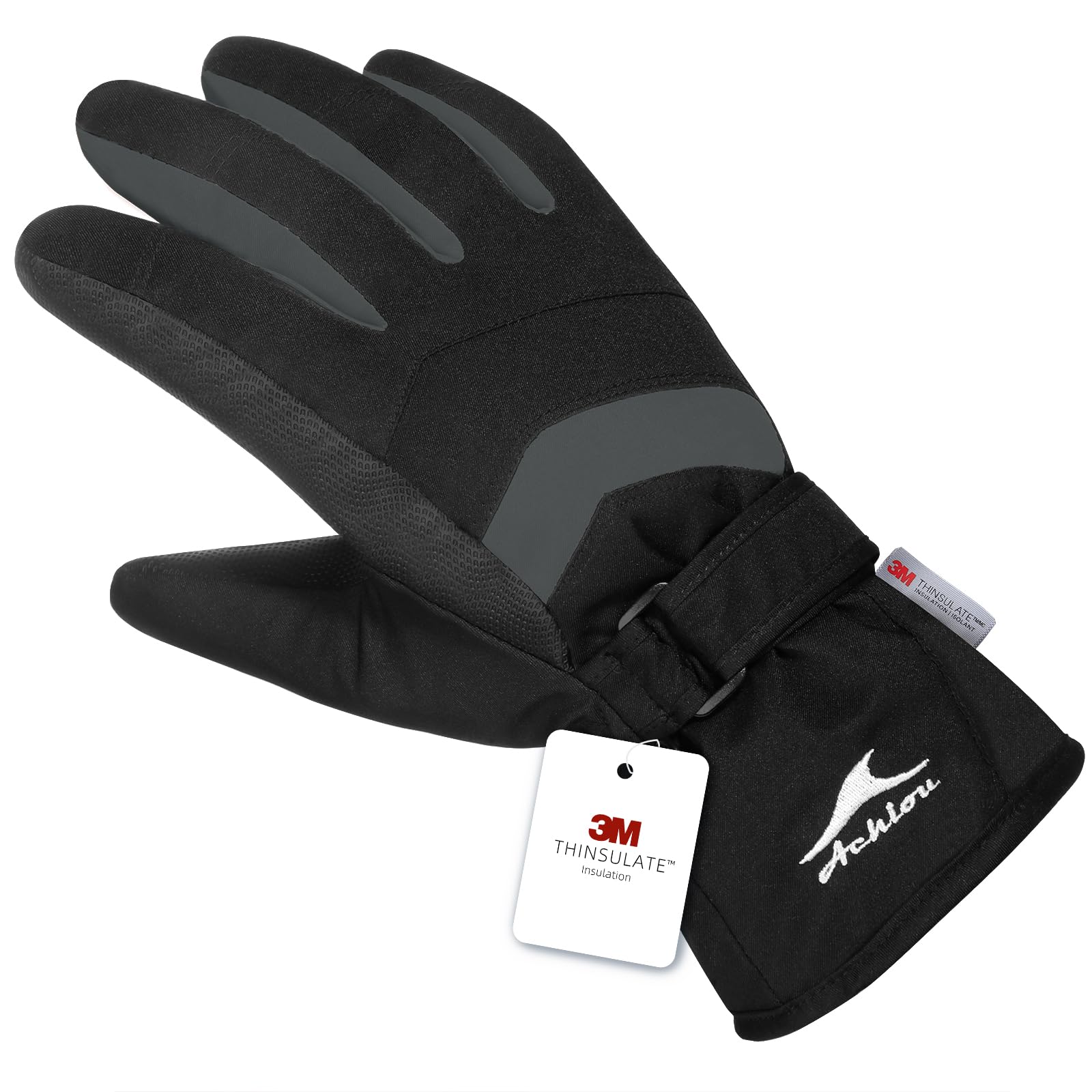 image_1 Achiou Ski Snow Gloves Winter Warm 3M Thinsulate Waterproof Touchscreen Men - Image 1