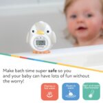 Nuby Penguin Baby Bath Thermometer - Digital Thermometer with Easy to Read Screen | BPA Free | Suitable from Birth (Grey) - Image 2