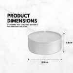 Prices Patent Candles White Tealights Bag, Pack of 50, Wax, l x 3.8cm w x 1.8cm h, Unscented - Image 2