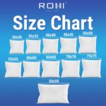 Rohi Set of 4 Hypoallergenic Cushion pads 45cm x 45cm - White polyster square Cushions - Standard stuffer pack of Cushion inserts 45cm x 45cm (Pack of 4 | 18"x18") - Image 2