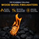 200 Firelighters - Ecoblaze Natural Firelighters | Fast lighting & Odourless, Fire Lighters For Wood Burners & BBQ Ovens, Stoves & Fireplaces - Image 2