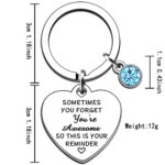 Inspirational Gifts for Women Encouragement Keyring Gifts for Family Friend Her BFF Thank You Appreciation Gifts for Colleague Coworker Boss Teacher-Sometimes You Forget You Are Awesome Gifts - Image 3