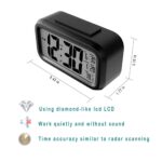 DTL Digital Alarm Clock LED Display with Temperature Big LCD Digit Display Larger LCD Backlit Display Snooze Smart Brightness Sensor for Bedroom Home Office and Travel7. - Image 3