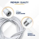 Net Curtain Wire and Hooks Set - 3 Meter Curtain wire kit with 4 Eyes & 4 Hooks - A multipurpose wire suitable for net curtains for windows - Durable wire set for window net curtain - Image 3