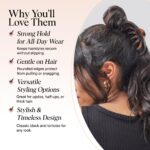 Kitsch Octopus Claw Clips for Women - Cute & Stylish Hair Clips for Everyday Use, Octopus Claw Clip for Thick Hair | Ideal Gifts for Women - Black & Tortoise, 2pcs - Image 3