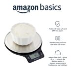 Amazon Basics Digital kitchen scales with LCD display (with batteries), Black and Stainless Steel, BPA free, Weighs up to 11 pounds - Image 3