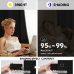 Deconovo Blackout Curtains Bedroom Super Soft Thermal Insulated Eyelet Blackout Curtains for Living Room 46 x 54 Inch Black 2 Panels - Image 4