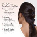 Kitsch Mini Claw Clips for Women - Stylish Small Hair Clips for Kids | Stays In Place Without Pulling or Snagging | Durable Plastic & Sturdy For Everyday Styling - Tortoise & Black, 6 Pcs - Image 4