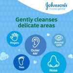 Johnson's Baby Cotton Buds (1 x Pack of 200) Soft & Gentle Ear Buds for Delicate Skin, Made of 100% Pure Cotton and Paper Sticks, Plastic-Free to Clean Delicate Areas, around Eyes and Outer Ear - Image 5