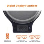 Amazon Basics Digital kitchen scales with LCD display (with batteries), Black and Stainless Steel, BPA free, Weighs up to 11 pounds - Image 4