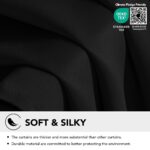 Deconovo Blackout Curtains Bedroom Super Soft Thermal Insulated Eyelet Blackout Curtains for Living Room 46 x 54 Inch Black 2 Panels - Image 5