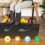 BLADO Washable Door Mats Indoor & Outdoor - Non-Slippery Heavy Duty - Stylish & Large Rubber - Perfect Dust Grabbing Doormats (Anthracite, 40cm x 60cm) - Image 5