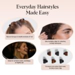 Kitsch Mini Claw Clips for Women - Stylish Small Hair Clips for Kids | Stays In Place Without Pulling or Snagging | Durable Plastic & Sturdy For Everyday Styling - Tortoise & Black, 6 Pcs - Image 5