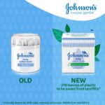 Johnson's Baby Cotton Buds (1 x Pack of 200) Soft & Gentle Ear Buds for Delicate Skin, Made of 100% Pure Cotton and Paper Sticks, Plastic-Free to Clean Delicate Areas, around Eyes and Outer Ear - Image 6