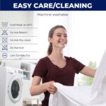 Waterproof Mattress Protector Single,30cm Extra Deep Stretch Skirt Non-Noisy Terry Top Single Mattress Cover Single Bed(90 x 190cm) - Image 5