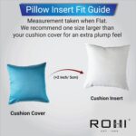 Rohi Set of 4 Hypoallergenic Cushion pads 45cm x 45cm - White polyster square Cushions - Standard stuffer pack of Cushion inserts 45cm x 45cm (Pack of 4 | 18"x18") - Image 3