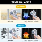 Deconovo Blackout Curtains Bedroom Super Soft Thermal Insulated Eyelet Blackout Curtains for Living Room 46 x 54 Inch Black 2 Panels - Image 7