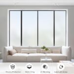Lifetree Frosted Window Film Privacy Opaque Glass Film for Glass Windows Non-Adhesive Static Cling Frosting Film for Home and Office 44.5x200 cm - Image 8