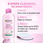 Garnier Micellar Cleansing Water 700ml, Gentle face cleanser & Make up Remover, Suitable For All Skin Types Including Sensitive Skin, Soothing Formula, Dermatologically Tested - Image 7